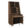 thumbnail image 2 of Walker Edison Belfast 64" Modern Engineered Wood Hutch in Dark Walnut, 2 of 9