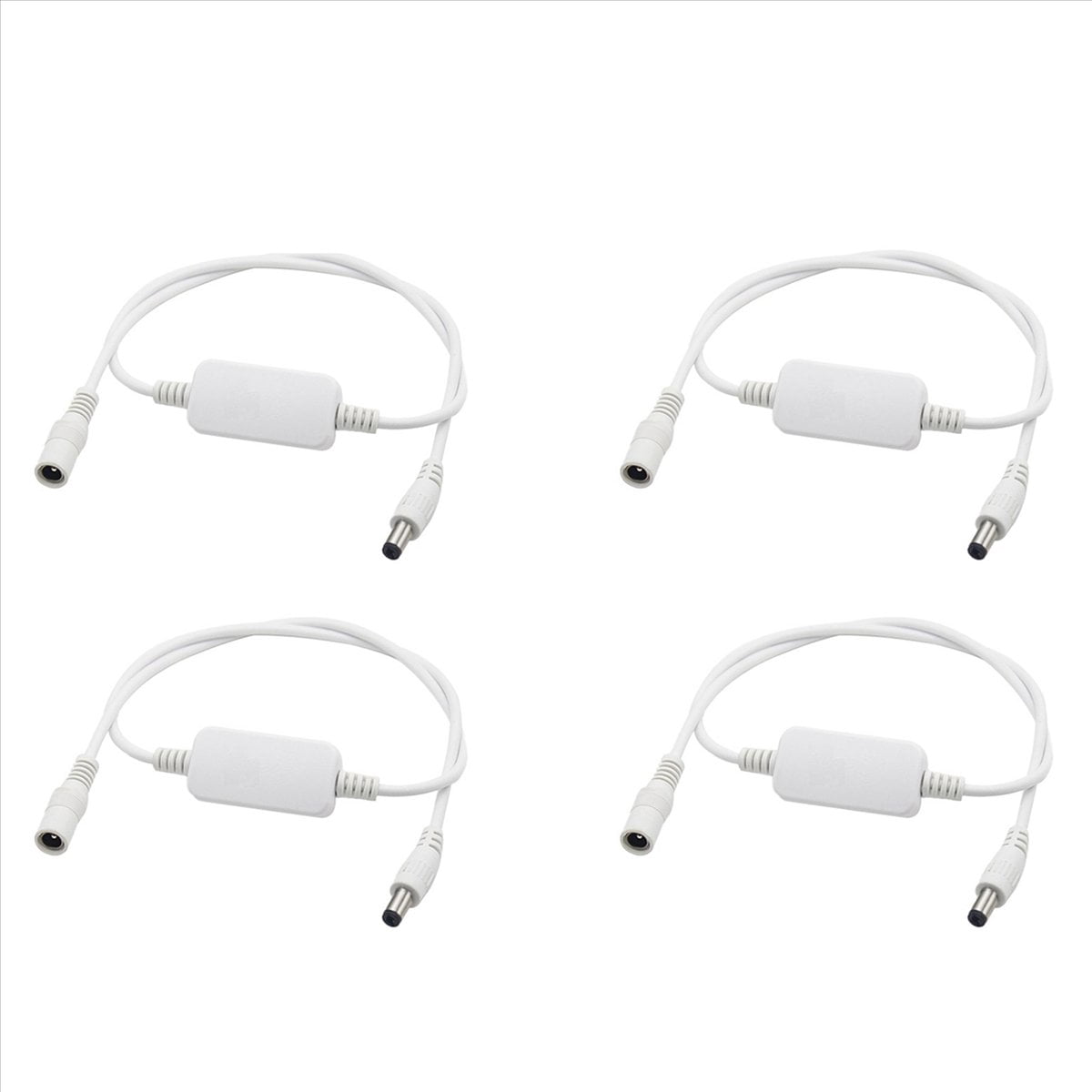 4X 24 Hour Auto Reboot Router Routing Timer Reset Tool DC Power Timing Fiber Modem Router DC Power Manager White,4 x Router restart line,White