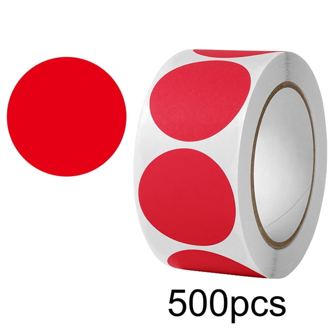 Uuiauoio 500Pcs Colored Dot Stickers, 1" Label Sticker Round Coding Labels Circle Dots Labels Circle Stickers for Office,Classroom,Family
