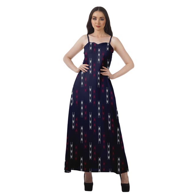 Moomaya All Over Printed A Line Sleeveless Womens Summer Party Dresses