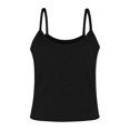 thumbnail image 4 of Débardeurs Côtelés à Bretelles Spaghetti pour Femmes, Coupe Ajustée, Camisole Basique Sans Manches pour Superposition, 4 of 6