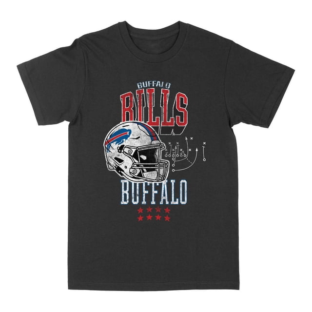 T-shirt graphique casque et terrain NFL Buffalo Bills pour hommes, noir