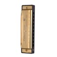 thumbnail image 3 of Key of C Diatonic Harmonica Mouthorgan with ABS Reeds Mirror Surface Design 10 Holes Blues Harmonica Perfect for Beginners Professional Students Kid Gold, 3 of 9