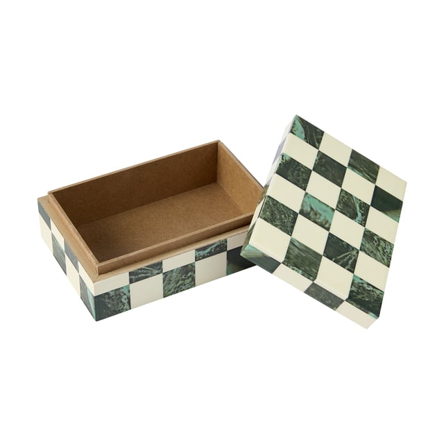 Anko Green Check Decor Box