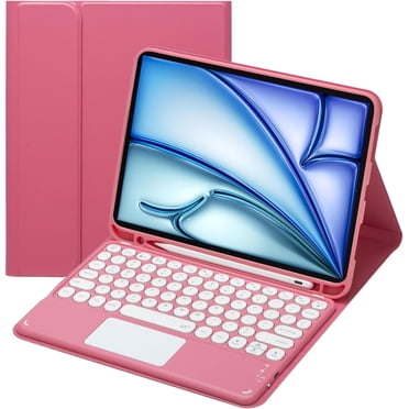 Touch Keyboard Case for iPad Air 6th Generation 11 Inch Case 2024/ iPad Air 5th/4th Gen Case 2022/2020 with Pencil Holder - Magnetically Detachable Touch Bluetooth Keyboard