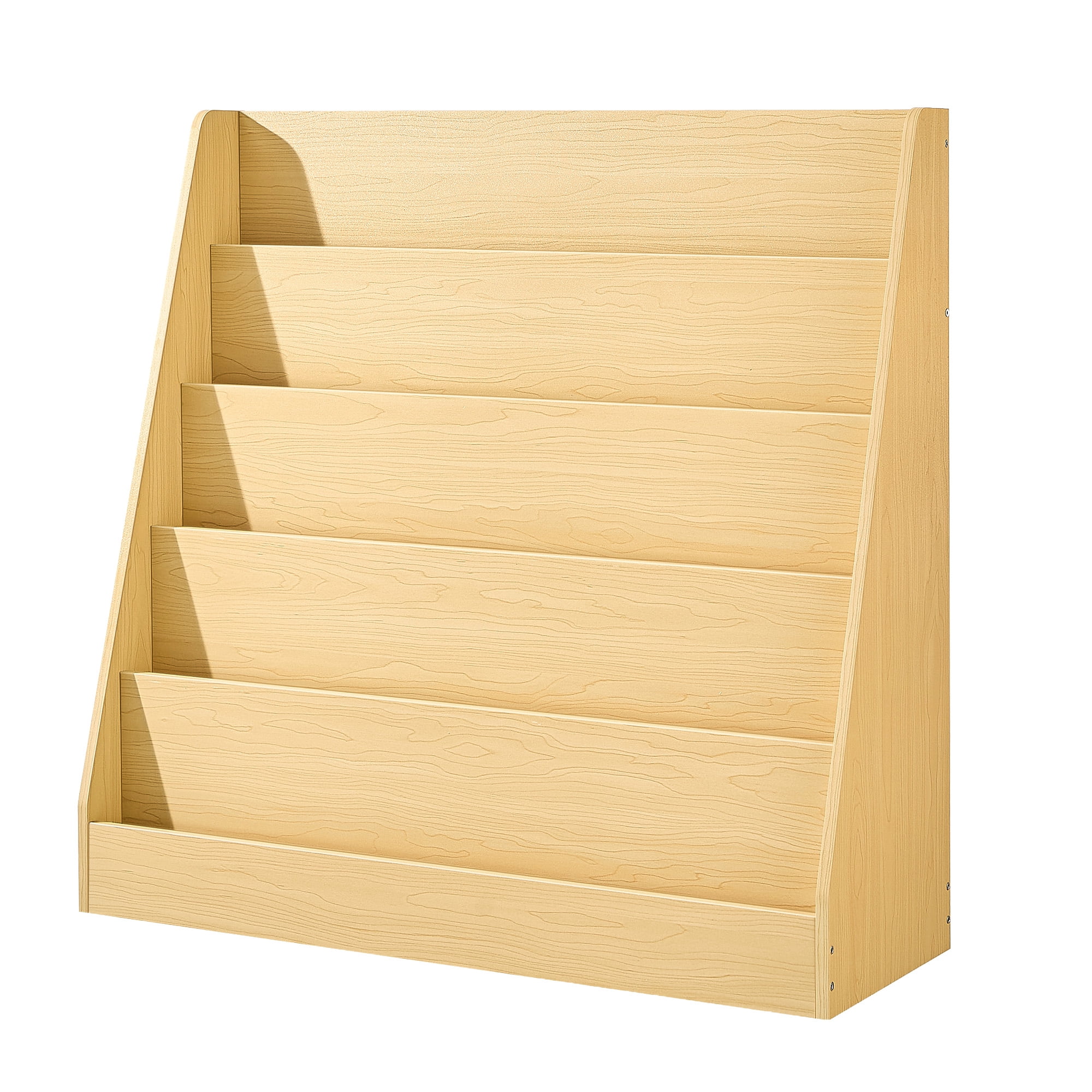 Children’s Bookshelf, Montessori 5-Tier Book Display Rack, Bookcase for Kids Room, Beige
