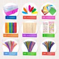 thumbnail image 4 of DEBGFS 1500 Pcs Art and Craft Supplies for Kids, Toddler DIY Craft Art Supply Set Included Pipe Cleaners, Pom Poms, Feather, Folding Storage Box,Pink, 4 of 5