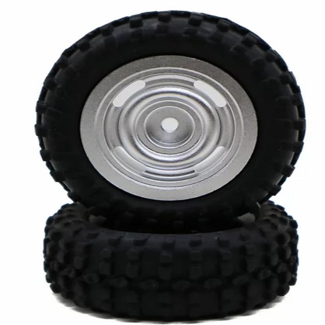 ZheElen Plastic Wear-resistant Wheel Rims Tyre For 1/24 SCX24 RC Car Part RC Car Accessories Replacement Parts RC Upgrade Part Silver