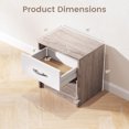 thumbnail image 3 of Costway Modern Nightstand Bedside Table with Drawer Open Storage Shelf for Small Spaces Light Gray, 3 of 10
