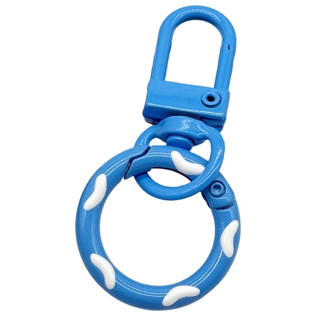 EGNMCR Tools&Home Improvement Candy-Colored Donut Keychains Spring Hook And Door Knob Combo With Colorful Enamel Coating Candy Colored Donut Buckles