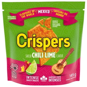 CRISPERS, Chili Lime Flavoured Crackers, Salty Snacks, Baked in Canada