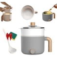 thumbnail image 1 of Personal Ramen Cooker,Electric Pot for Ramen, Portable Multifunctional Non-Stick Electric Pot, Compact Fast-Heating Mini Noodle Cooker for Quick Meals, Dorms, Offices, Travel & Kitchens (B-Gray), 1 of 8