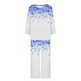 thumbnail image 3 of TIMIFIS Pyjamas de la Saint-Valentin pour Femmes Ensembles de Pyjamas pour Dames Décontractés Manches Longues Mignon Imprimé Cœur Col Rond Hauts Décontractés avec Pantalons Ensembles de Pjs, 3 of 3