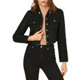 thumbnail image 2 of INSPIRE CHIC Veste Moto Courte en Faux Suède pour Femme à Col Rabattu, 2 of 5