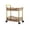 B, variant on Two Tier Transparent Rolling Cart With Wheels, Utility Storage Cart With Handle and Locking Casters for Kitchen Office Bedroom Organizer