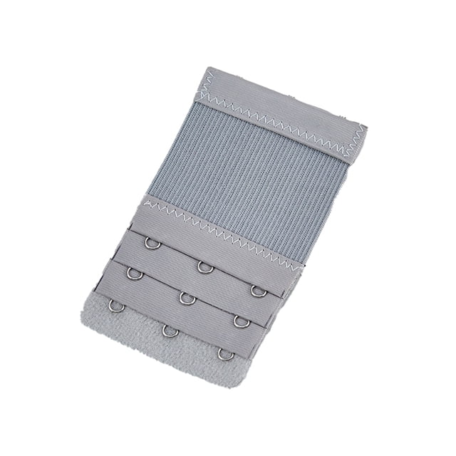 relayinert Extension Strap Bra Extenders 3 Rows 3 Hooks Brassiere Elastic Adjustable Lingerie Replacement Intimates Underwear silver gray 1Set