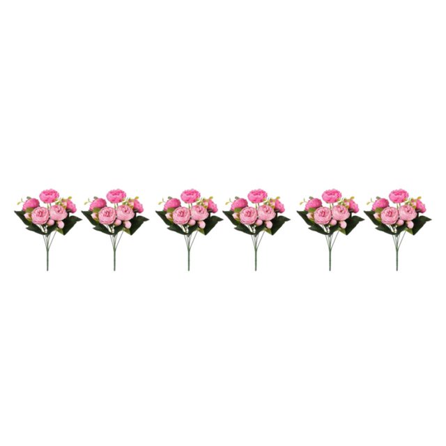 Youkk 2pcs Easy To Clean – Realistic Appearance – Artificial Flowers For Wedding rose red+ pink 3Set