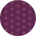 thumbnail image 1 of Ahgly Company Tapis d'Intérieur Ronds de Style Transitionnel Lavables à la Machine, Rose Oeillet Foncé, 8 Pieds Rond, 1 of 7