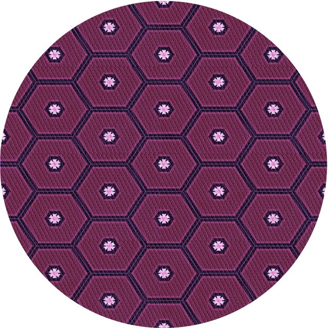 Ahgly Company Tapis d'Intérieur Ronds de Style Transitionnel Lavables à la Machine, Rose Oeillet Foncé, 8 Pieds Rond