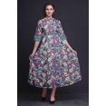 thumbnail image 2 of Bimba Robe-Chemise Mi-Mollet pour Femmes à Manches Roulées à Imprimé Floral Boutonnée - Xxx-Grand, 2 of 5