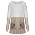 thumbnail image 4 of Costumes d'Halloween pour Femmes 2023 Mode Col Rond T-Shirt à Manches Longues Imprimé Blouse Ample Poches Hauts Chemises pour Femmes Grande Taille en Liquidation, 4 of 7