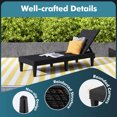thumbnail image 4 of Costway Patio Lounge Chair Recliner Chair with 3-Position Adjustable Backrest & Cushion Red, 4 of 8