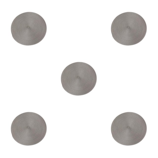 mmirethe Non-skid Table Mat Lightweight And Easy To Care Placemat Sturdy And Durable LightGray 5Set