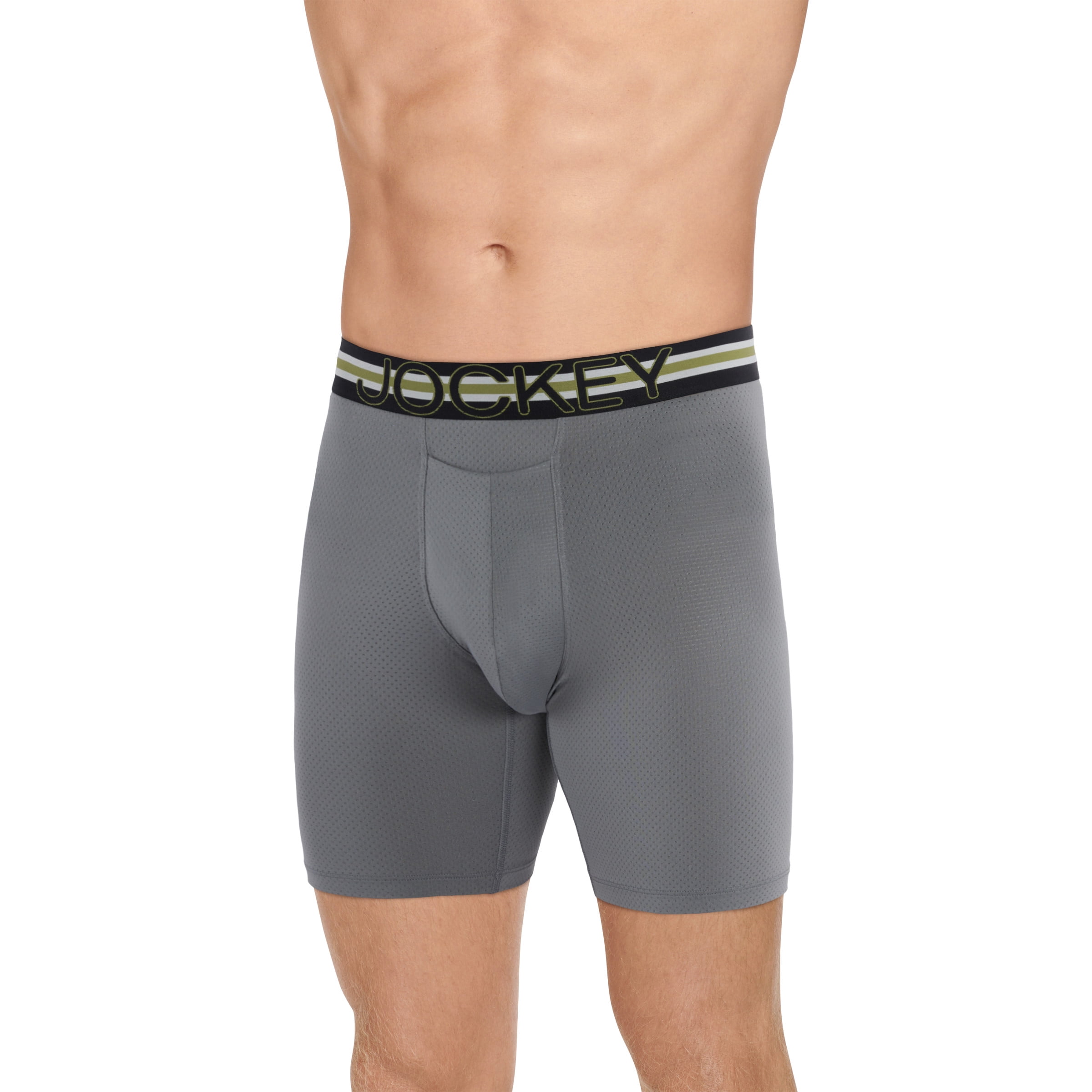 Jockey Sport Men's Stability Pouch Microfiber 9" Long Leg Boxer Brief