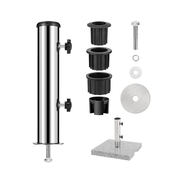Langgg Umbrella Base Stand Tube Replacement Parasol Steel for Docks Balcony Outside