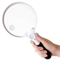 thumbnail image 1 of Loupe, Loupe 5,5 Pouces Très Grande Loupe avec Lumière, Lentille Loupe LED Éclairée 2X 4X 10X Loupe Légère à Main pour Lecture, 1 of 7