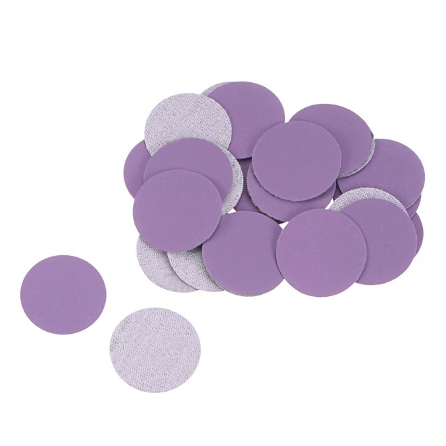 Unique Bargains 25 Pack 1-Inch Purple Sanding Discs 2000 Grits Hook & Loop Professional Aluminum Oxide Sandpaper Mini Size