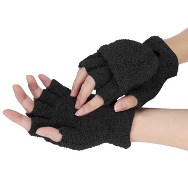 Gants Mitaines Sans Doigts pour Filles Femmes Dames Chauffe-Poignets d'Hiver