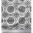 thumbnail image 1 of Soimoi Viscose Chiffon Fabric Floral Mandala Printed Fabric 1 Yard 42 Inch Wide, 1 of 3