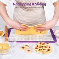 thumbnail image 2 of U-Taste Tapis de Cuisson en Silicone Résistant à la Chaleur pour Macarons, Feuille de Cuisson Réutilisable Antiadhésive avec Cercle de Mesure pour Four (Taille Demi-Feuilles, Lot de 2, Violet), 2 of 7