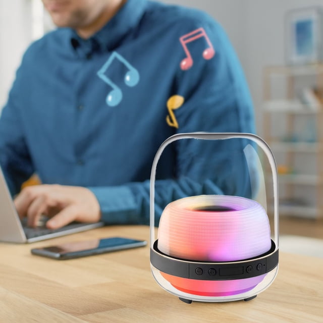 TopLLC Bluetooth Speaker With Lights Color Changing Portable Wireless Speaker LED Lighting Themes,Bluetooth Audio,Bluetooth Speaker Stereo Sound