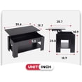 thumbnail image 3 of FDW Lift Top Coffee Table, Hidden Compartment and Storage Shelf Wooden Lift Tabletop for Home Living Room Reception Room Office, Black, 3 of 7