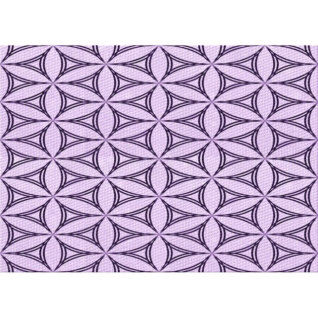 Ahgly Company Machine Washable Indoor Rectangle Transitional Purple Violet Purple Area Rugs, 2' x 3'