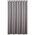 thumbnail image 2 of Fiudx Gray Polyester Shower Curtain | Waterproof & Quick-Dry Fabric | 100X180Cm Size | 1 Piece | Solid Color Bathroom Curtain with Rust-Resistant Grommets, 2 of 3