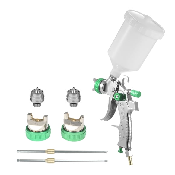 Amdohai Gravity Feed Air Spray HVLP Sprayer Paint with 600ML Cup 1.4mm 1.7mm 2.0mm Nozzle for Painting Car Furniture Wall
