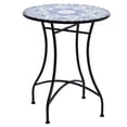 thumbnail image 1 of Outsunny Mosaic Round Patio Table with Ceramic Tabletop, Balcony Side Table, 1 of 10