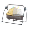 thumbnail image 4 of Siruishop Automatic Baby Bassinet Melodies Timer for 0-18 Months Auto Rocking Bassinet yellow, 4 of 8