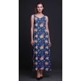 thumbnail image 2 of Bimba Rayon Floral Ladies Printed Backless Spaghetti Strap Long Maxi Evening Party Dress-XSmall, 2 of 5