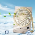 thumbnail image 1 of Portable 5-Speed Hanging Card Fan with Large Battery and Phone Holder, Desktop Wall Mount Cooling Fan for Office Home and Personal Use, 1 of 6