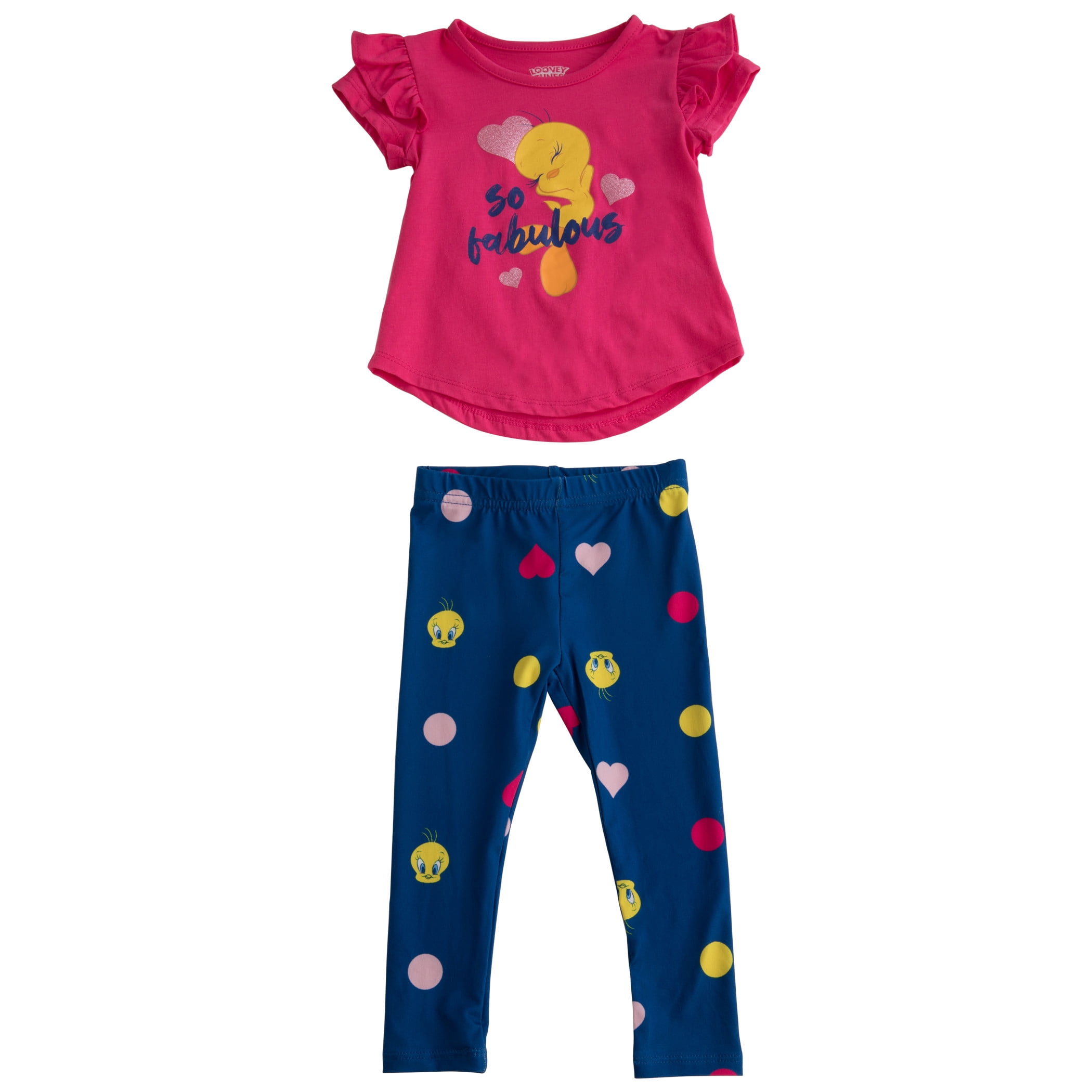 Looney Tunes Tweety Bird Ensemble de Pyjama 2 Pcs pour Bébé - Tout-Petit 4T