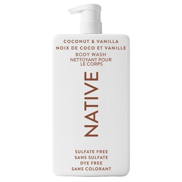 Native Body Wash, Coconut & Vanilla, Sulfate Free, Naturally Derived Ingredients, 24hr Freshness, for Women & Men, 1064mL