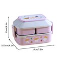thumbnail image 3 of Dvkptbk Lunch Box Double-Layer Compartmented Lunch Box Student Insulated Lunch Box Microwave Portable Portable Compartmented Lunch Box Camping Essentials, 3 of 4