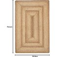 thumbnail image 2 of Homespice Cookie Dough Brown Jute Rug 20x30 - Country Style Farmhouse Braided Rugs for Kitchen, 2 of 8