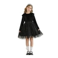 thumbnail image 1 of DuoJiaJ Ruffled Long Sleeved Dress Princess Party Performance Dress Children's Dress Starry Dress Size 11-12 Years, 1 of 5