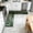 Green, variant on Fridja Sales 47.2in Printed Kitchen Mat L Shaped Non-Slide Absorbent Floor Mat for Dining Areas Bathroom Corner Bath Mat Durables Flooring Practical Home Accessory Decor