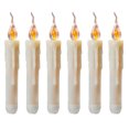 thumbnail image 1 of Battery Operated Flameless LED Taper Candles, Flickering Fake Candles Set of 6, Safe Indoor Outdoor Decor for Wedding, Christmas, Romantic Dinner, and Home Table Centerpiece, 1 of 5